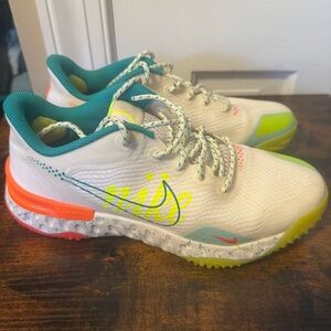 New Size 9 Nike Alpha Huarache Elite 3 Turf Orange Turbo Green CU8403-102 Women